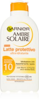 Garnier Ambre Solaire feuchtigkeitsspendende schützende Gesichts - und Körperlotion LSF 10
