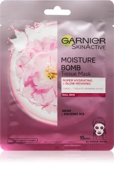 Garnier Skin Active Moisture Bomb платнена маска с озаряващ и хидратиращ ефект