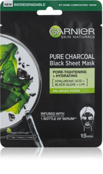 Garnier Skin Naturals Pure Charcoal černá textilní maska s extraktem z mořských řas