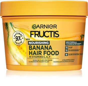 Garnier Fructis Banana Hair Food maschera rivitalizzante per capelli secchi