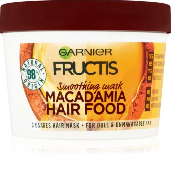 Garnier Fructis Macadamia Hair Food gladmakend masker voor onhandelbaar haar