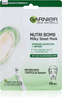 Garnier Skin Naturals Nutri Bomb подхранваща платнена маска за суха кожа