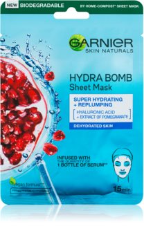 Garnier Skin Naturals Moisture+Aqua Bomb szuper hidratáló, feltöltő textil maszk