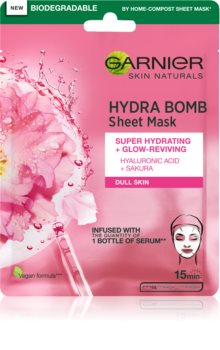 Garnier Skin Naturals Hydra Bomb Lysnende sheetmaske
