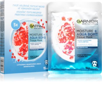 Garnier Skin Naturals Moisture+Aqua Bomb set sheet maski 5 ks