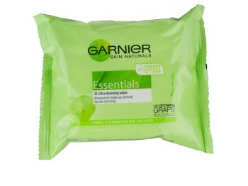 Garnier Essentials toalhitas desmaquilhantes para pele normal a mista