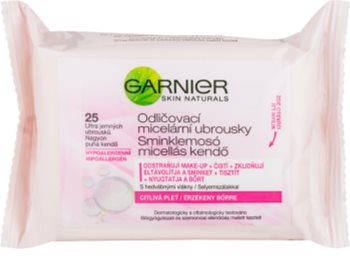 Garnier Skin Naturals мицеларни кърпички за почистване на грим за чувствителна кожа на лицето