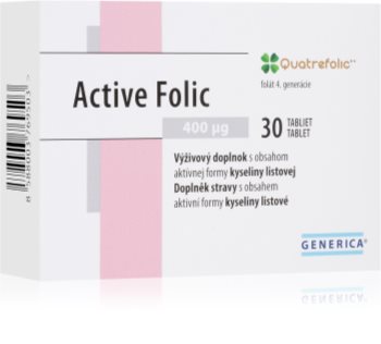 Generica Active Folic podpora imunitního systému, výživa v těhotenství a během kojení