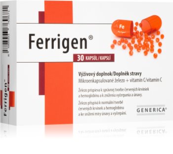 Generica Ferrigen vitamín C a železo pro podporu krvetvorby