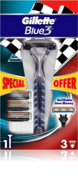Gillette Blue 3 brijač + zamjenske britvice 3 kom