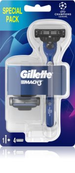 Gillette Mach3 Football brijač + zamjenske britvice 3 kom