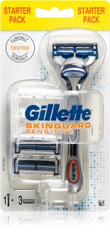 Gillette Skinguard  Sensitive holicí strojek pro citlivou pleť + náhradní břity 3 ks