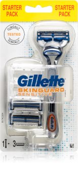 Gillette Skinguard Sensitive Razor for Sensitive Skin + Spare Blades 3 pcs