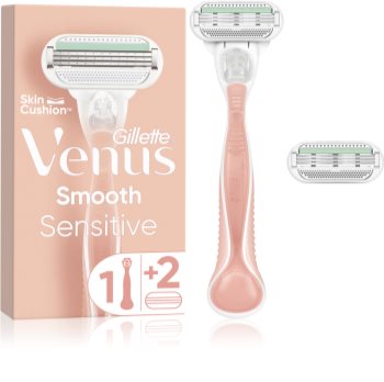 Gillette Venus Sensitive Smooth Rasierer + 2 Ersatzköpfe