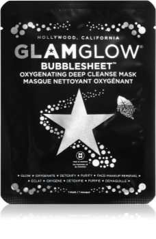Glamglow Bubblesheet aktív szén tartalmú tisztító gézmaszk az élénk bőrért