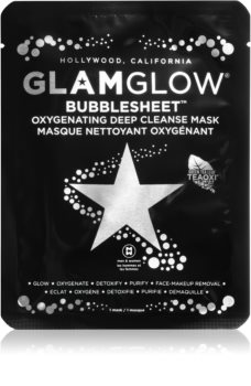 Glamglow Bubblesheet čisticí plátýnková maska s aktivním uhlím pro rozjasnění pleti