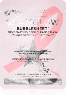 Glamglow Bubblesheet čisticí plátýnková maska s aktivním uhlím pro rozjasnění pleti