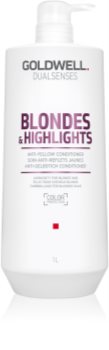 Goldwell Dualsenses Blondes & Highlights Conditioner für blondes Haar neutralisiert gelbe Verfärbungen