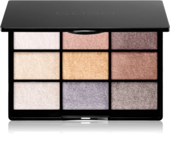 Gosh 9 Shades Palette paleta de sombras de ojos con un espejo pequeño