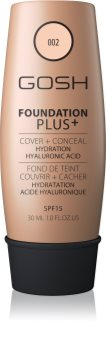 Gosh Foundation Plus+ естествено покриващ хидратиращ фон дьо тен SPF 15