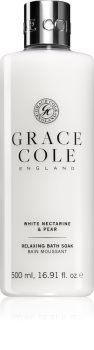 Grace Cole White Nectarine & Pear gel doccia e bagno rilassante