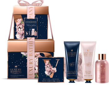 Grace Cole Luxury Bathing Velvet Rose & Peony set cadou (cu aromă de trandafiri)