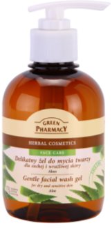 Green Pharmacy Face Care Aloe gel detergente delicato per pelli sensibili e secche