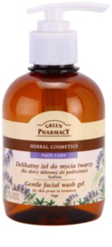 Green Pharmacy Face Care Sage gel detergente delicato per pelli con tendenza alle irritazioni