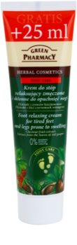 Green Pharmacy Foot Care entspannende Creme für müde Fußsohlen und Füße mit Neigung zu Schwellungen.