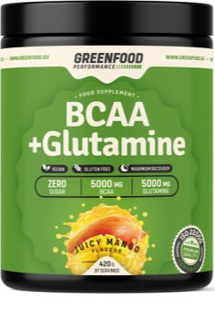 GreenFood Nutrition Performance BCAA + Glutamine regenerácia a rast svalov