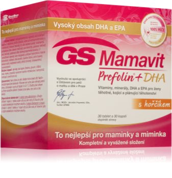 GS Mamavit Prefolin+DHA+EPA doplněk stravy pro těhotné a kojící ženy