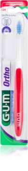 G.U.M Ortho 124 детская зубная щетка для носителей брекетов мягкий