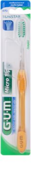 G.U.M Micro Tip Compact 473 Tandenborstel met Korte Kop  Medium