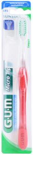 G.U.M Micro Tip Compact escova de dentes com cabeça curta medium