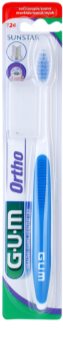 G.U.M Ortho 124 escova de dentes para usuários de aparelho fixo soft