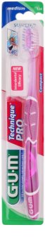 G.U.M Technique PRO Compact Tandenborstel met Reisetui Medium