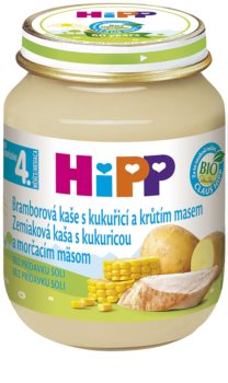Hipp BIO bramborová kaše s kukuřicí a krůtím masem dětský příkrm