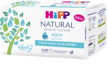 Hipp Babysanft Aqua Natural υγρά μαντηλάκια καθαρισμού για παιδιά από τη γέννηση
