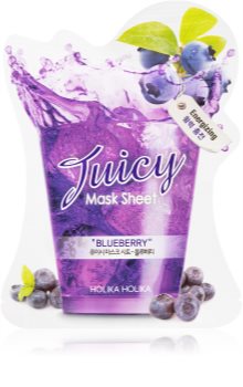 Holika Holika Juicy Mask Sheet Blueberry платнена маска за лице с енергизиращ ефект