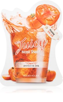 Holika Holika Juicy Mask Sheet Tomato mască textilă pentru contururile faciale, cu efect de fermitate