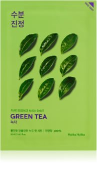 Holika Holika Pure Essence Green Tea pflegende Tuchmaske für empfindliche und gerötete Haut