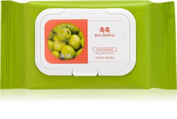 Holika Holika Daily Fresh Olive festéklemosó kendők vízálló és nem vízálló make-uphoz
