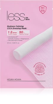 Holika Holika Less On Skin Redness Calming CICA maseczka płócienna o działaniu łagodzącym do cery wrażliwej i skłonnej do podrażnień