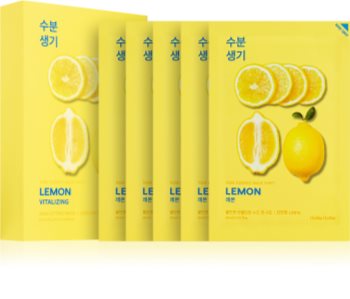 Holika Holika Pure Essence Lemon plátýnková maska se zjemňujícím a osvěžujícím účinkem s vitaminem C