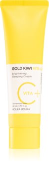Holika Holika Gold Kiwi Vita C+ хидратиращ нощен крем за озаряване на лицето
