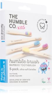 The Humble Co. Brush Kids bambukinis dantų šepetėlis itin minkštas