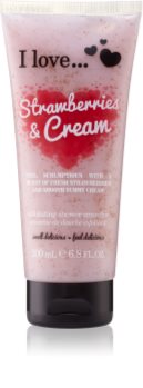 I love... Strawberries & Cream душ пилинг