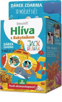 IMUNIT JACK HLÍVÁK cucací tablety s rakytníkem Mořský svět doplněk stravy pro podporu dětské imunity