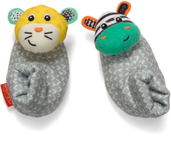 Infantino Foot Rattles Zebra and Tiger tutyik, kocsicipők csörgővel