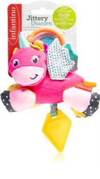 Infantino Unicorn jouet contrastant suspendu avec anneau à mordiller